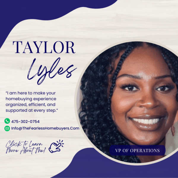 Taylor Lyles, VP of Operations, supports your efficient and organized homebuying journey.